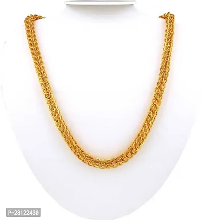 Stylish Golden Brass Chain Water And Sweat Proof Jewellery For Men-thumb0