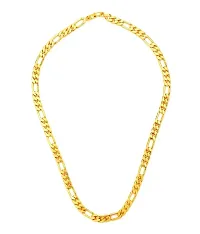 Pitaamaareg;  Stylish  Trendy Most Popular Beautiful Design Golden light Gold Plated Chain Gold-plated Plated Alloy Chain (22 Inch)Water And Sweat Proof Jawellery With Free Gift.-thumb2