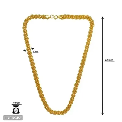 Stylish Golden Brass Chain Water And Sweat Proof Jewellery For Men