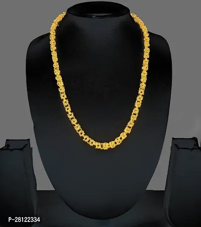 Stylish Golden Brass Chain Water And Sweat Proof Jewellery For Men