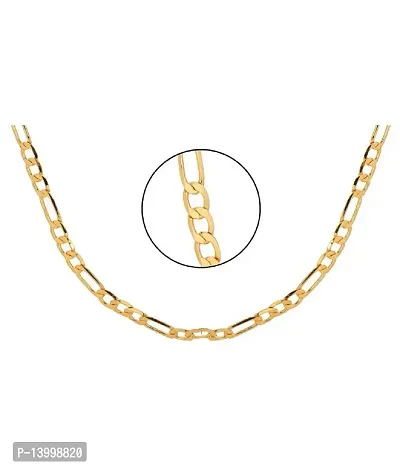 Pitaamaareg;  Gold New Trending Chain Gold-plated Plated Brass Chain (22 Inch)Water And Sweat Proof Jawellery With Free Gift.-thumb2