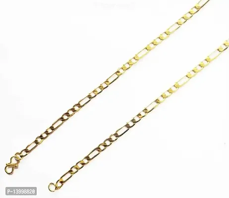 Pitaamaareg;  Gold New Trending Chain Gold-plated Plated Brass Chain (22 Inch)Water And Sweat Proof Jawellery With Free Gift.-thumb3