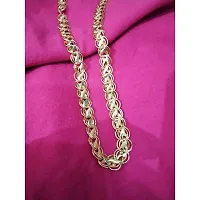 Pitaamaareg;  Gold New Trending Chain Gold-plated Plated Brass Chain (20 Inch)Water And Sweat Proof Jawellery With Free Gift.-thumb3