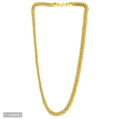 Pitaamaareg;  Stylish Lotus Inspired One gram Gold plated chain for Men Gold-plated Plated Brass Chain (20 Inch)Water And Sweat Proof Jawellery With Free Gift.-thumb0
