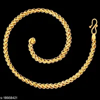 Pitaamaareg; 1 Gram Gold plated Chain For Boys and Man Gold-plated Plated Alloy Chain (20 Inch)Water And Sweat Proof Jawellery With Free Gift.-thumb2