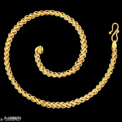 Pitaamaareg; 1 Gram Gold plated Chain For Boys and Man Gold-plated Plated Alloy Chain (20 Inch)Water And Sweat Proof Jawellery With Free Gift.-thumb3