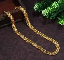 Pitaamaareg;  Designer Latest Chain Necklace With Lobster Clasp Fashionable Most Popular Beautiful Chain for Men, Women, Boy, Girls, Husband, Wife Gold Chain (20 Inch)Water And Sweat Proof Jawellery With Free Gift.-thumb1