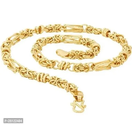 Stylish Golden Brass Chain Water And Sweat Proof Jewellery For Men-thumb0