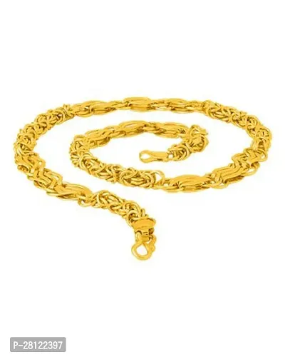 Stylish Golden Brass Chain Water And Sweat Proof Jewellery For Men-thumb0