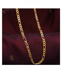 Pitaamaareg;  Stylish  Trendy Most Popular Beautiful Design Golden light Gold Plated Chain Gold-plated Plated Alloy Chain (22 Inch)Water And Sweat Proof Jawellery With Free Gift.-thumb1