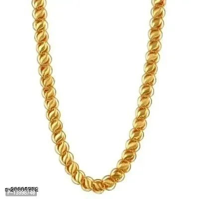 Pitaamaareg;  1 Gram Gold plated Chain For Boys and Man Alloy, Stainless Steel Chain Gold-plated Plated Alloy Chain (20 Inch)Water And Sweat Proof Jawellery With Free Gift.-thumb2