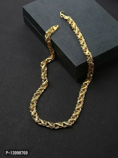 Pitaamaareg;  Gold-plated Plated Brass Chain (20 Inch)Water And Sweat Proof Jawellery With Free Gift.-thumb2