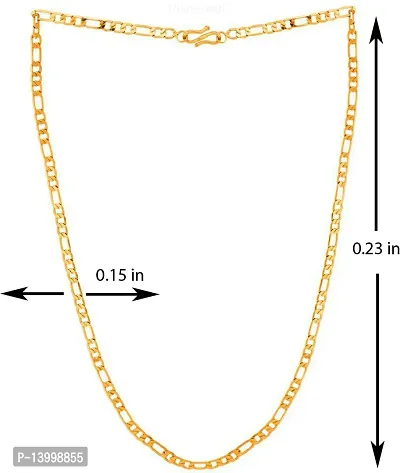 Pitaamaareg; Fashionable Golden Chain For Boys Criss Cross Necklace Chains For Men Women Girl Gold-plated Plated Brass Chain (22 Inch)Water And Sweat Proof Jawellery With Free Gift.