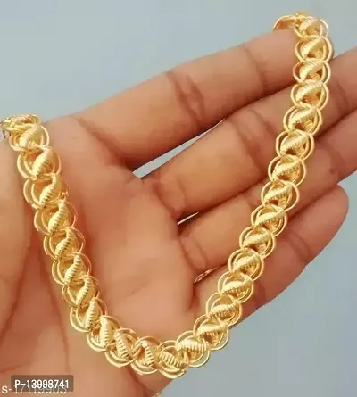 Pitaamaareg;  Gold-plated Plated Brass Chain (20 Inch)Water And Sweat Proof Jawellery With Free Gift.-thumb3