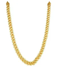 Pitaamaareg; 1 Gram Gold plated Chain For Boys and Man Gold-plated Plated Alloy Chain (20 Inch)Water And Sweat Proof Jawellery With Free Gift.-thumb1