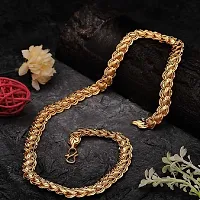 Pitaamaareg;  New Design Elegant Top Trending Gold-plated Plated Brass Chain (20 Inch)Water And Sweat Proof Jawellery With Free Gift.-thumb3