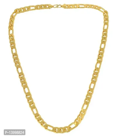 Pitaamaareg; Stylish Trendy Exclusive Gold plated chain for boys and Men Gold-plated Plated Brass Chain(22 Inch)Water And Sweat Proof Jawellery With Free Gift.-thumb3