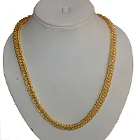 Pitaamaareg;  1 Gram Gold plated Chain For Boys and Man Gold-plated Plated Brass Chain (20 Inch)Water And Sweat Proof Jawellery With Free Gift.-thumb3