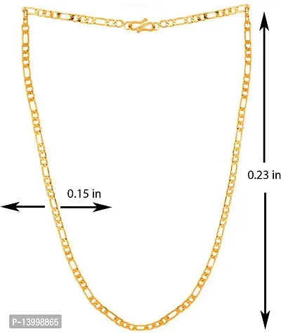 Pitaamaareg;  New Design Elegant Top Trending Gold-plated Plated Brass Chain (22 Inch)Water And Sweat Proof Jawellery With Free Gift.-thumb2