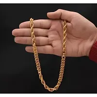 Pitaamaareg;  Long Gold-plated Plated Brass Chain (20 Inch)Water And Sweat Proof Jawellery With Free Gift.-thumb3