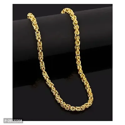 Stylish Golden Brass Chain Water And Sweat Proof Jewellery For Men