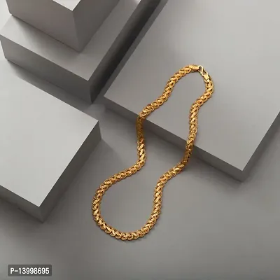 Pitaamaareg;  Designer Latest Chain Necklace With Lobster Clasp Fashionable Most Popular Beautiful Chain for Men, Women, Boy, Girls, Husband, Wife Gold Chain (20 Inch)Water And Sweat Proof Jawellery With Free Gift.