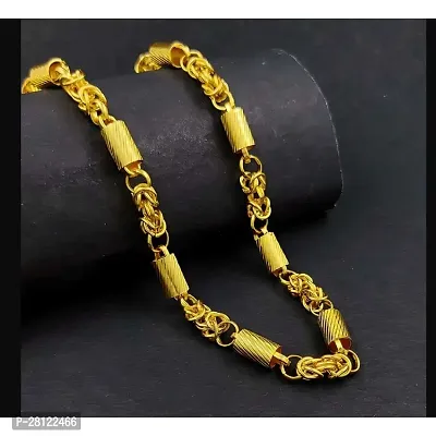 Stylish Golden Brass Chain Water And Sweat Proof Jewellery For Men-thumb0