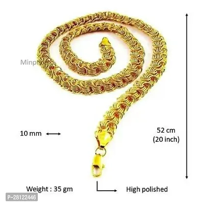 Stylish Golden Brass Chain Water And Sweat Proof Jewellery For Men-thumb0