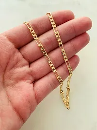 Pitaamaareg; Stylish Trendy Exclusive Gold plated chain for boys and Men Gold-plated Plated Brass Chain(22 Inch)Water And Sweat Proof Jawellery With Free Gift.-thumb3