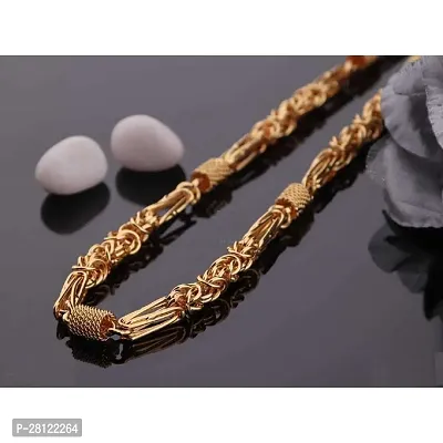 Stylish Golden Brass Chain Water And Sweat Proof Jewellery For Men-thumb0