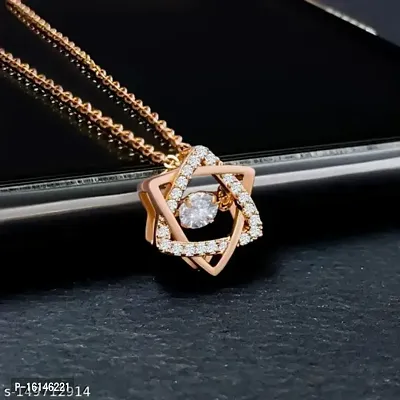 Stylish Black Alloy Crystal American Diamond Chains For Women-thumb0