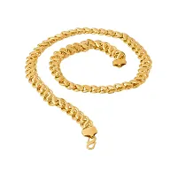 Pitaamaareg;  Stylish  Trendy Most Popular Beautiful Design Golden light Gold Plated Chain Gold-plated Plated Alloy Chain (20 Inch)Water And Sweat Proof Jawellery With Free Gift.-thumb1