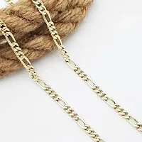 Gold plated Chain For Boys / Man Gold-plated Plated Stainless Steel, Alloy Chain Gold-plated Plated Alloy Chain (22 Inch)Water And Sweat Proof Jawellery With Free Gift.-thumb1