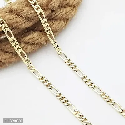 Gold plated Chain For Boys / Man Gold-plated Plated Stainless Steel, Alloy Chain Gold-plated Plated Alloy Chain (22 Inch)Water And Sweat Proof Jawellery With Free Gift.-thumb2