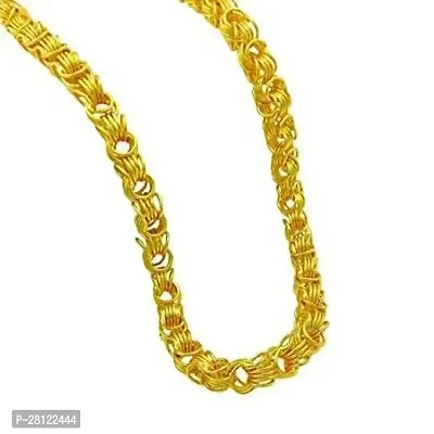 Stylish Golden Brass Chain Water And Sweat Proof Jewellery For Men