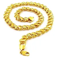 Pitaamaareg;  Gold New Trending Chain Gold-plated Plated Brass Chain (20 Inch)Water And Sweat Proof Jawellery With Free Gift.-thumb2