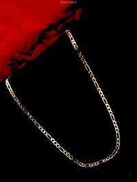 Pitaamaareg;  1 Gram Gold plated Chain For Boys and Man Alloy, Stainless Steel Chain Gold-plated Plated Alloy Chain (22 Inch)Water And Sweat Proof Jawellery With Free Gift.-thumb3