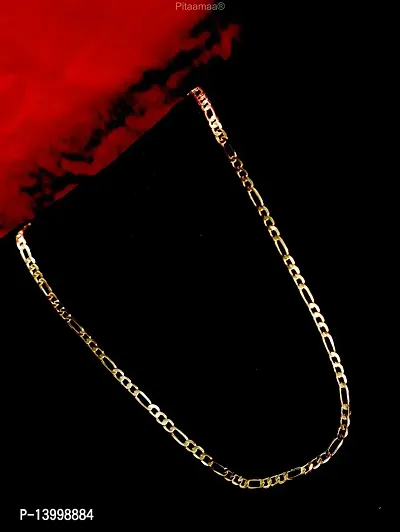 Pitaamaareg;  1 Gram Gold plated Chain For Boys and Man Alloy, Stainless Steel Chain Gold-plated Plated Alloy Chain (22 Inch)Water And Sweat Proof Jawellery With Free Gift.-thumb4