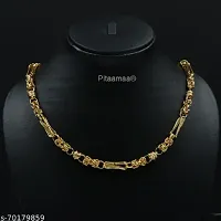 Pitaamaareg; 1 Gram Gold plated Chain For Boys and Man Gold-plated Plated Alloy Chain (20 Inch)Water And Sweat Proof Jawellery With Free Gift.-thumb2