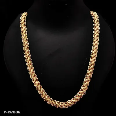 Pitaamaareg;  Gold-plated Plated Brass Chain (20 Inch)Water And Sweat Proof Jawellery With Free Gift.