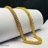 Pitaamaareg;  Gold New Trending Chain Gold-plated Plated Brass Chain (20 Inch)Water And Sweat Proof Jawellery With Free Gift.-thumb2