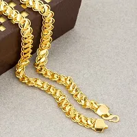 Pitaamaareg;  Designer Latest Chain Necklace With Lobster Clasp Fashionable Most Popular Beautiful Chain for Men, Women, Boy, Girls, Husband, Wife Gold Chain (20 Inch)Water And Sweat Proof Jawellery With Free Gift.-thumb2