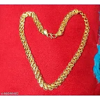 Gold plated Chain For Boys / Man Gold-plated Plated Stainless Steel, Alloy Chain Gold-plated Plated Alloy Chain (20 Inch)Water And Sweat Proof Jawellery With Free Gift.-thumb2