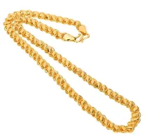 Pitaamaareg; Stylish Trendy Exclusive Gold plated chain for boys and Men Gold-plated Plated Brass Chain(20 Inch)Water And Sweat Proof Jawellery With Free Gift.-thumb3