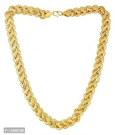 Pitaamaareg;  Gold New Trending Chain Gold-plated Plated Brass Chain(20 Inch)Water And Sweat Proof Jawellery With Free Gift.-thumb3