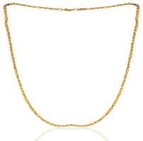 Pitaamaareg;  gold plated brass snake chain for men and women  Gold-plated Plated Brass Chain (22 Inch)Water And Sweat Proof Jawellery With Free Gift.-thumb3