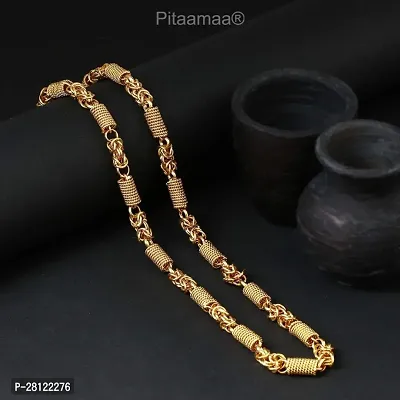 Stylish Golden Brass Chain Water And Sweat Proof Jewellery For Men