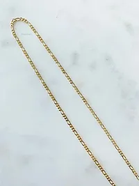 Pitaamaareg;  Designer  Gold plated Lotus Chain  Gold-plated Plated Brass Chain (22 Inch)Water And Sweat Proof Jawellery With Free Gift.-thumb3