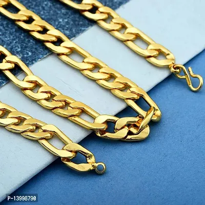 Pitaamaareg;  Gold New Trending Chain Gold-plated Plated Brass Chain(22 Inch)Water And Sweat Proof Jawellery With Free Gift.-thumb0