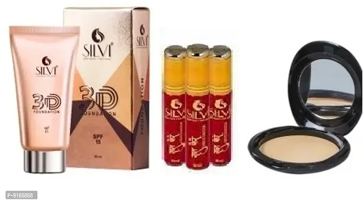 SILVI 3D FOUNDATION AND 3 SAAT FERE SINDOOR AND SMOOTH COMPACT